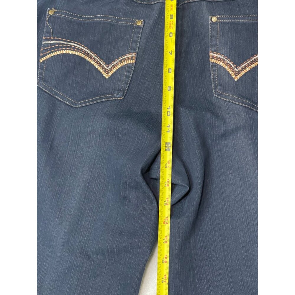 TanJay Women's Petites Dark Wash Denim Bootcut Jeans, Size 10P - Picture 14 of 16